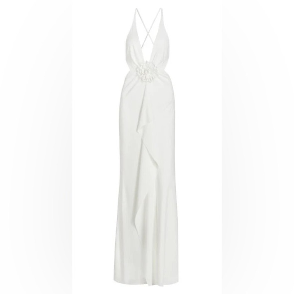 Ronny Kobo Collection Ravenna Floral Appliqué Gown